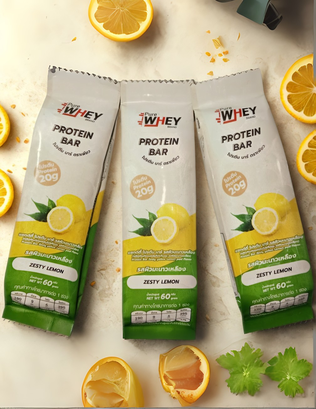 Pure Whey Lemon Zest Bar (60 grams)